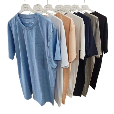 Blank Men's T-shirts with Pocket Soft and Breathable T-shirt Man Clothes