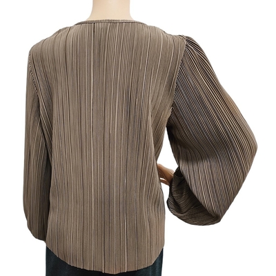 Custom Puff Sleeve Women Shirts in Beautiful Crepe Fabric Style for Fashionable Look