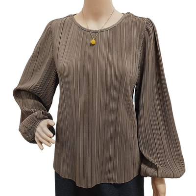 Custom Puff Sleeve Women Shirts in Beautiful Crepe Fabric Style for Fashionable Look