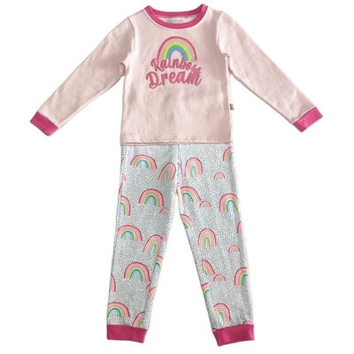 Customized Winter Home Wear Clothes Set Printed Kids Pajamas for Girls