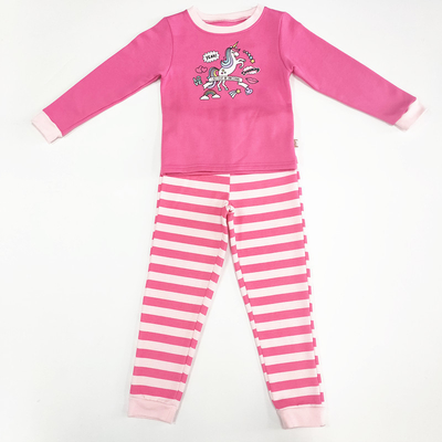 Customized Winter Home Wear Clothes Set Printed Kids Pajamas for Girls