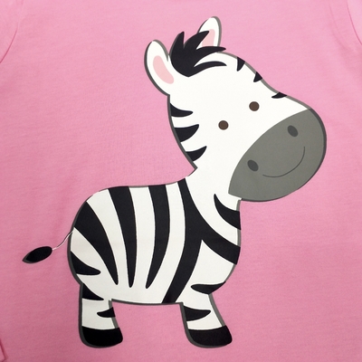 Soft Animal Print Girls Sleepwear Set Spring/Autumn 100% Combed Cotton Soft Hand Feel