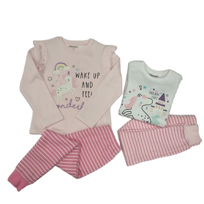 Super Warm Winter Children Pajamas with Cute Pattern and Cotton Fleece Lining