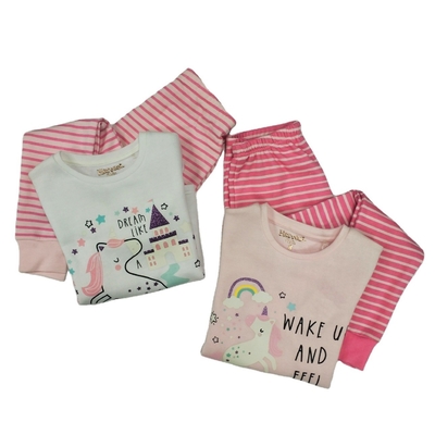 Super Warm Winter Children Pajamas with Cute Pattern and Cotton Fleece Lining