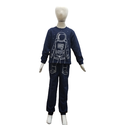 Thermal Children Pajamas Set Luminous Glow Print for Winter and Autumn Sleepwear Boys
