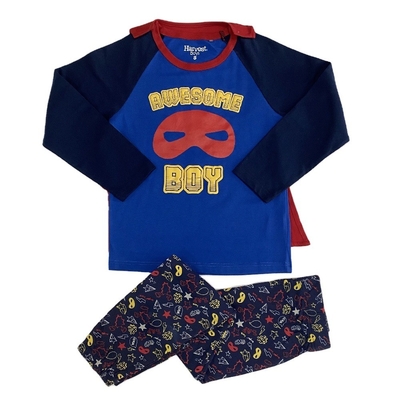 Plus Size Children's Pajamas Set Full Print Cotton Boy's Sleepwear Sleepwear for Kids