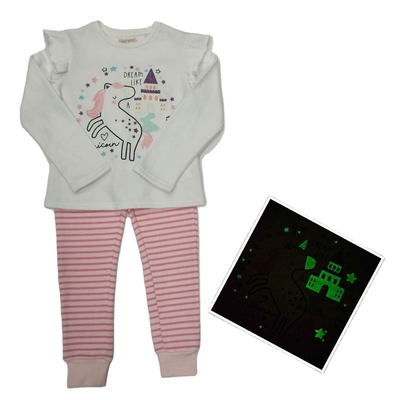 Super Warm Winter Children Pajamas with Cute Pattern and Cotton Fleece Lining