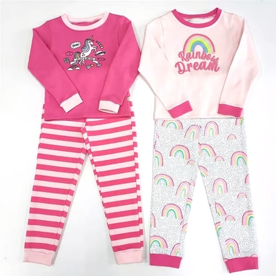 Plus Size Breathable Crew Neck Fashion Kids Sleepwear Cotton Children Pajama Winter Season