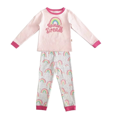 Plus Size Breathable Crew Neck Fashion Kids Sleepwear Cotton Children Pajama Winter Season
