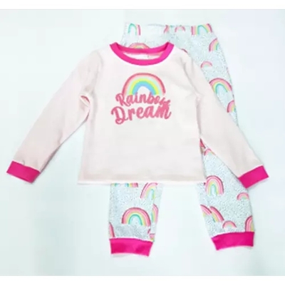 Plus Size Breathable Crew Neck Fashion Kids Sleepwear Cotton Children Pajama Winter Season