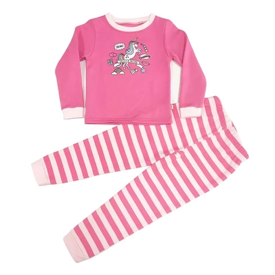 Animal Pattern O Neck Kids Sets Sleepwear Pyjamas for Children Supply Cotton Pajamas