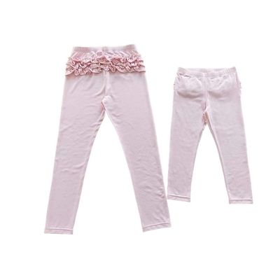 Style Girls Ruffle Leggings Soft Hand Feel 3Y-10Y Sizes 62%Polyester33%Cotton5%Spandex