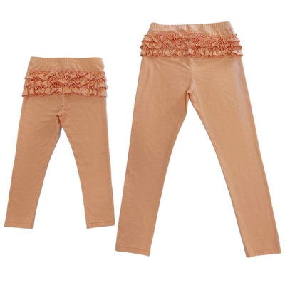 Style Girls Ruffle Leggings Soft Hand Feel 3Y-10Y Sizes 62%Polyester33%Cotton5%Spandex