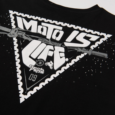 White and Black 100% Cotton Men's T-Shirts Custom Printing Knitted Weaving Method