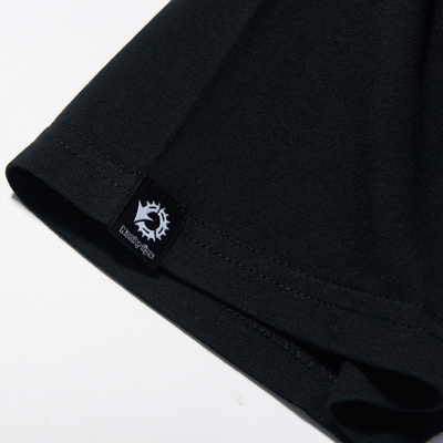 White and Black 100% Cotton Men's T-Shirts Custom Printing Knitted Weaving Method