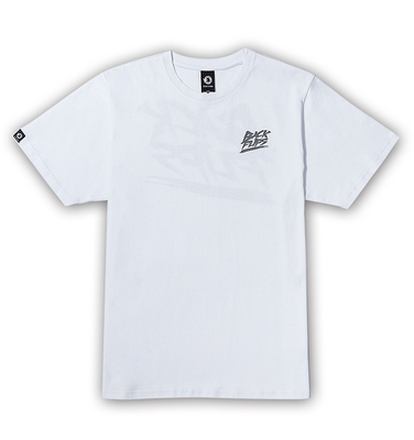 Men's Plus Size 100% Cotton Short Sleeve Polo Tshirt with Custom Print in Soft White