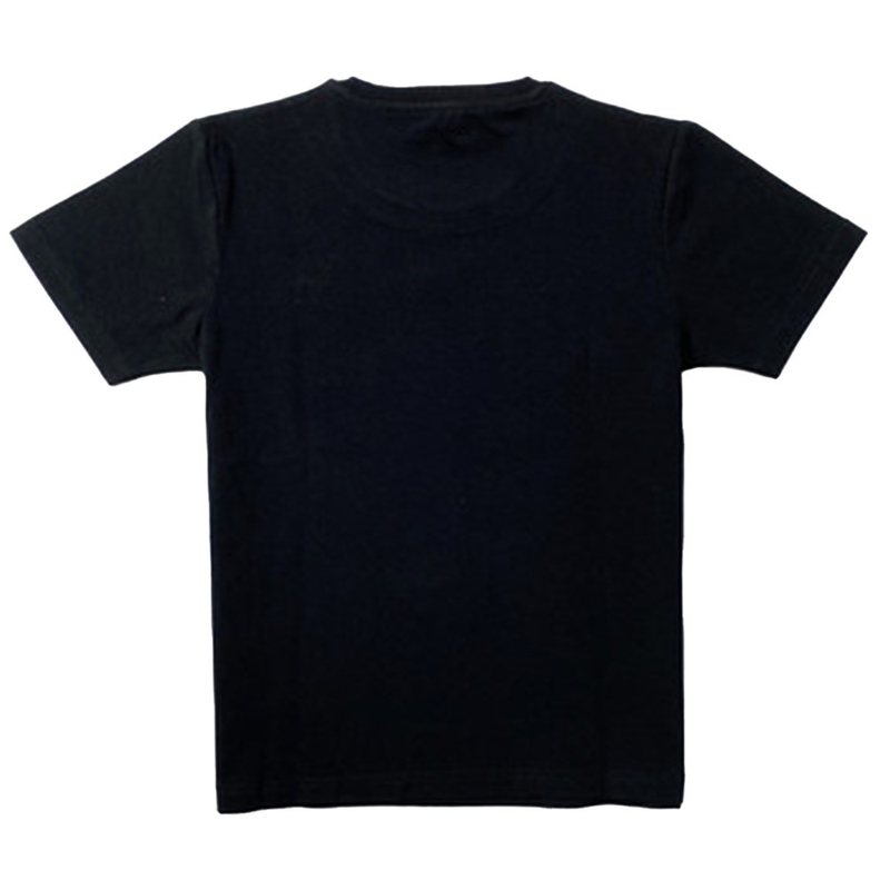 Summer Embroidered Black Knitting Crewneck Boys T-shirts Short Sleeve Personnalisable