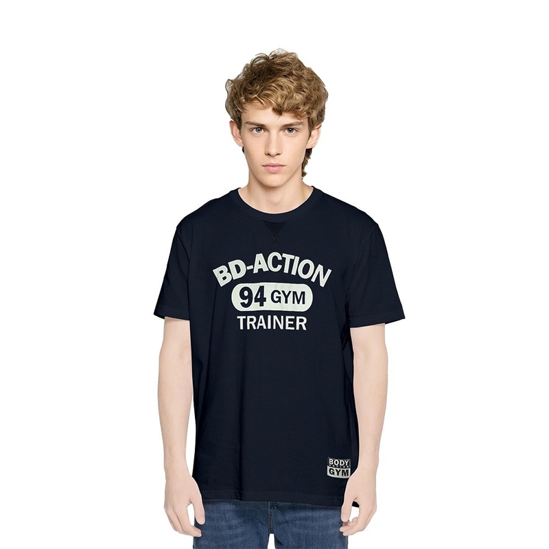 Breathable and Skin-friendly Jersey Fabric Men's Workout T-shirt for Outdoor Sports