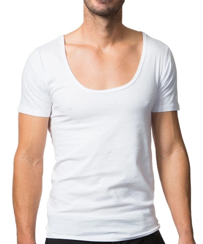 Customize Logo O V Neck Casual Sports Tshirt in 100% Combed Cotton Pre-shrinkage