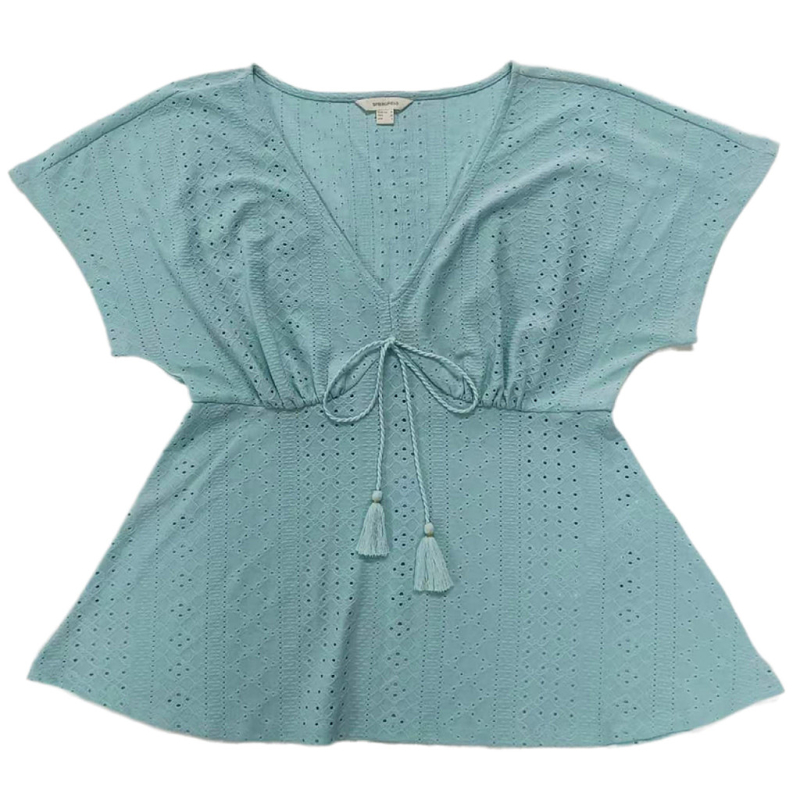 Breathable Women's T-shirts Chiffon Fabric Fringe R-shirt for Fashionable Women