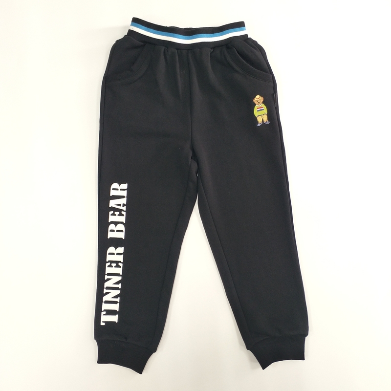 Breathable Warm Cotton Full Length Jogging Pants For Children Anti-Pilling
